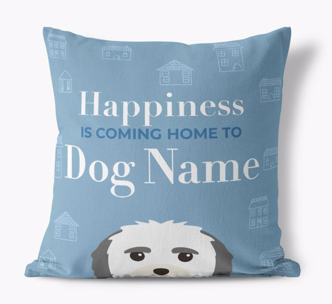 Happiness Is: Personalized {breedFullName} Canvas Pillow